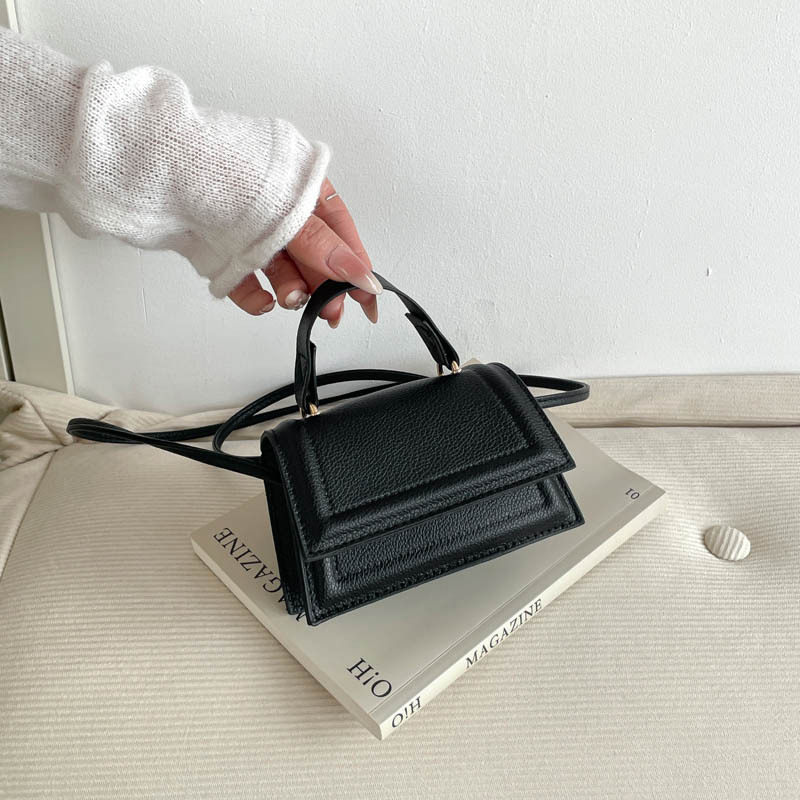 休闲纯色夏季2026小香风女新款休闲时尚简约单肩斜挎手拎小方包