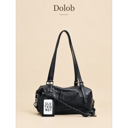 Dolob2026秋冬新款高级质感复古大容量单肩腋下女包通勤法棍包
