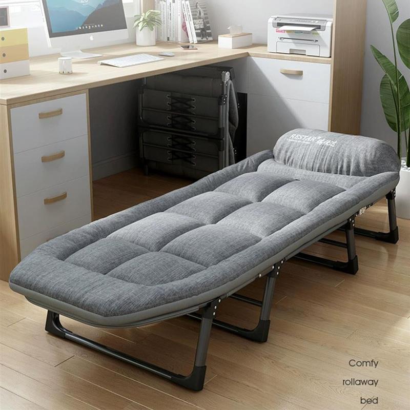 米悦午休折叠床办公室单人躺椅神器简易可携式小床医院陪护行军午