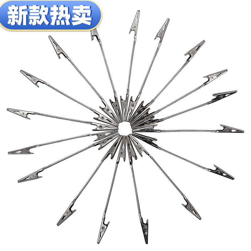 新款双头便签夹鳄鱼嘴 照片夹名片夹便笺夹金属钢丝绳鳄鱼夹 大量
