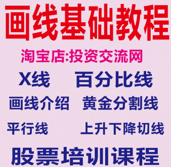 股票教学视频画线基础课程 K线图画线教程 黄金分割线画法