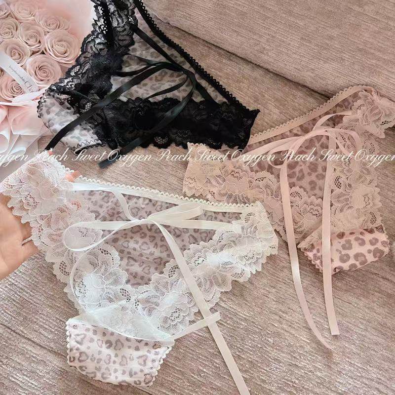 一丝狂野～性感豹纹蕾丝镂空绑带美臀低腰内裤女纯欲半透明三角裤,女士内衣/男士内衣/家居服,女三角裤,淘宝优惠券,粉丝福利购,淘宝优惠卷