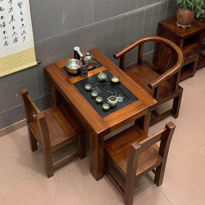 老船木茶桌椅组合小型阳台茶艺喝茶桌家用客厅茶几桌功夫茶台