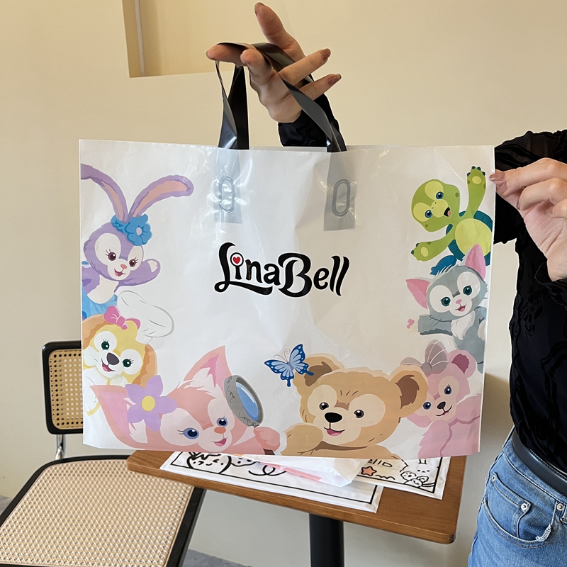 卡通可爱手提袋女装包装袋塑料服装儿童礼品袋子提手袋打包袋订做