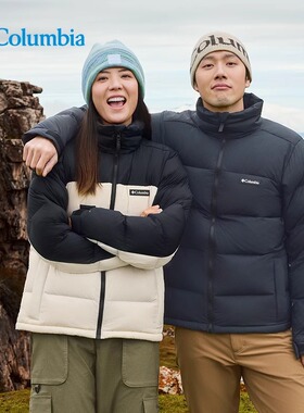 哥伦比亚25秋冬情侣款户外金点保暖拒水700蓬鹅绒羽绒服新WE9590