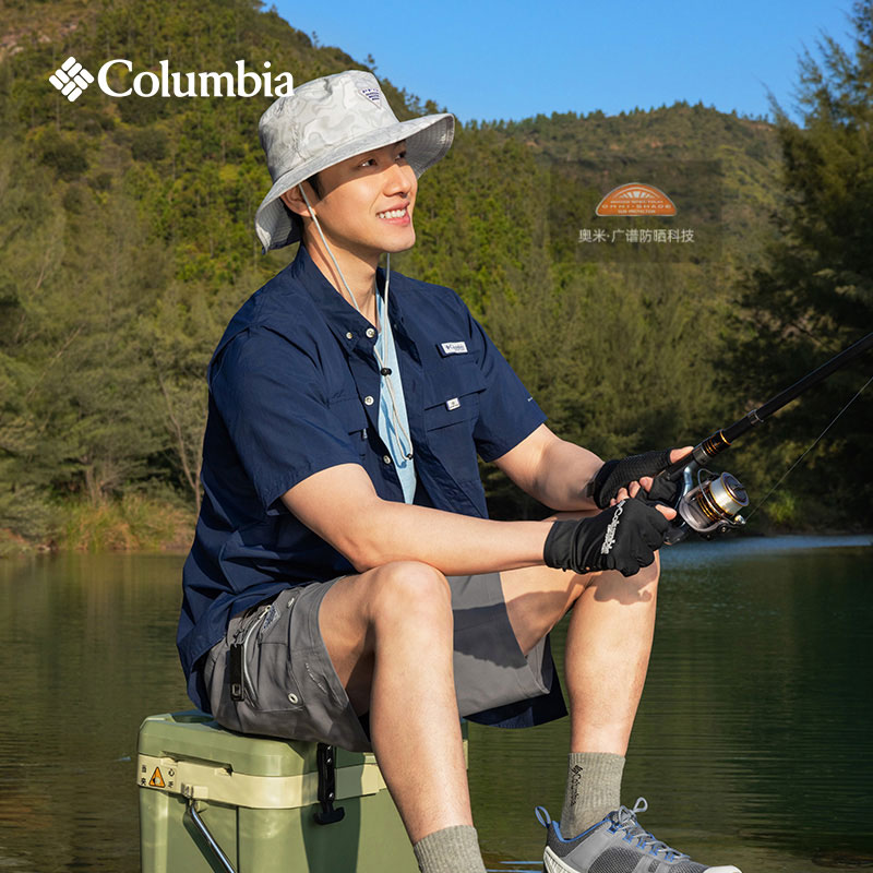 哥伦比亚透气防晒短袖圆领