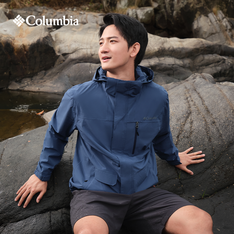 哥伦比亚防水男春秋冲锋衣