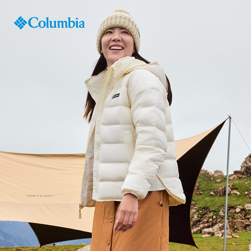 哥伦比亚保暖女金点热能羽绒服