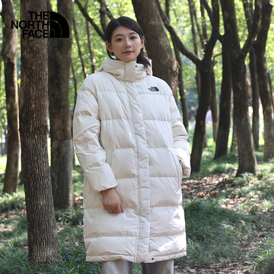 北面羽绒服女中长款保暖鹅绒外套