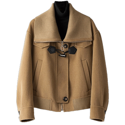 双面呢绵羊毛宽松休闲羊毛大衣