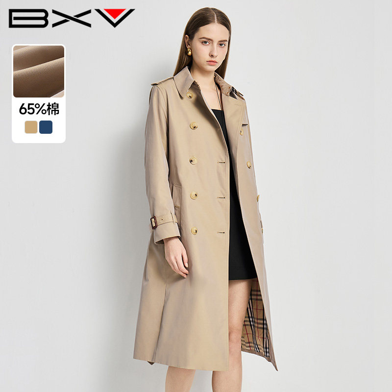 BXV系带风衣女中长款2026秋季