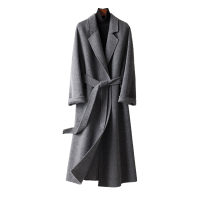 双面呢山羊绒大衣女中长款