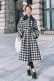 现货中长款宽松格子呢大衣297-8082-P185-K268，女装毛呢外套，艾艾淮淮