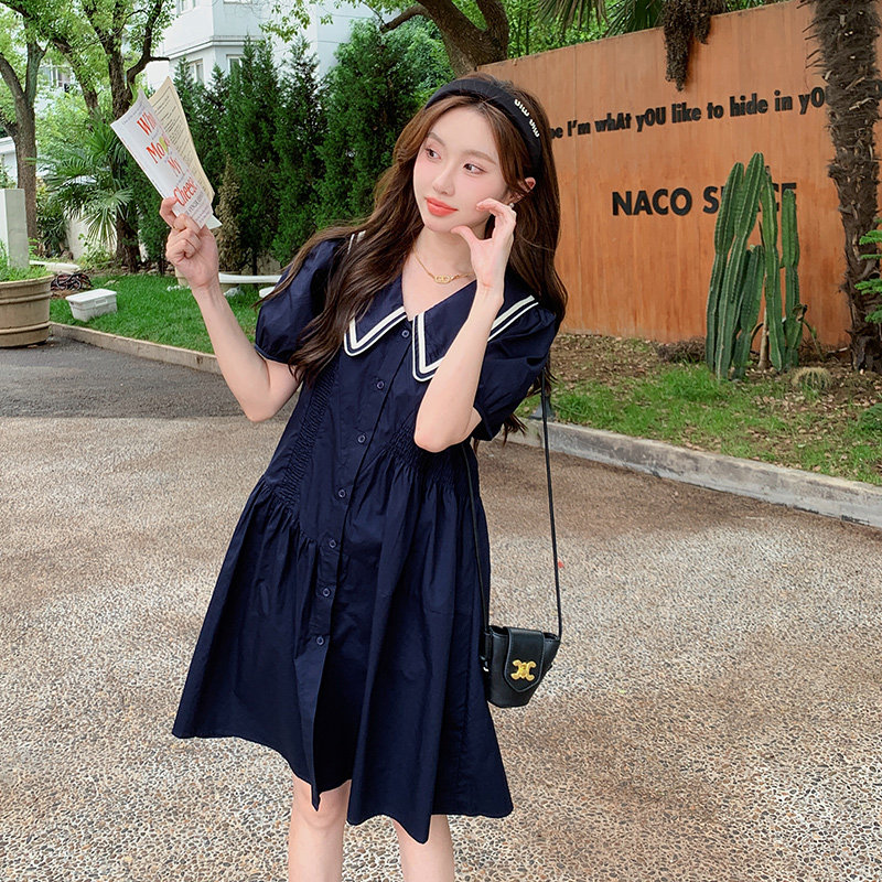 现货学院风娃娃领连衣裙297-216-P115-K168,女装连衣裙,艾艾淮淮