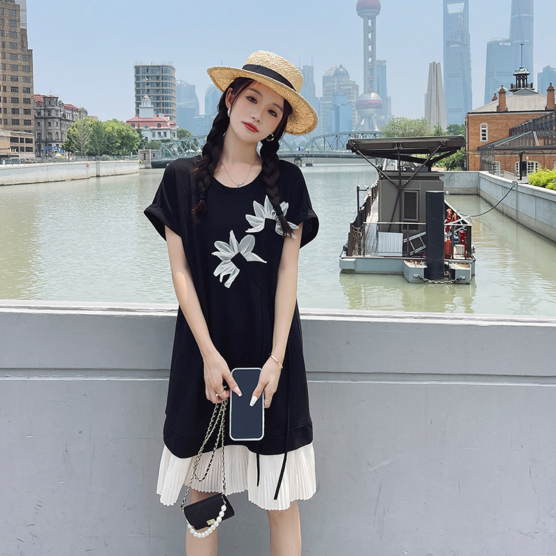 现货立体花朵时尚洋气连衣裙297-280-P105-K158，女装连衣裙，艾艾淮淮