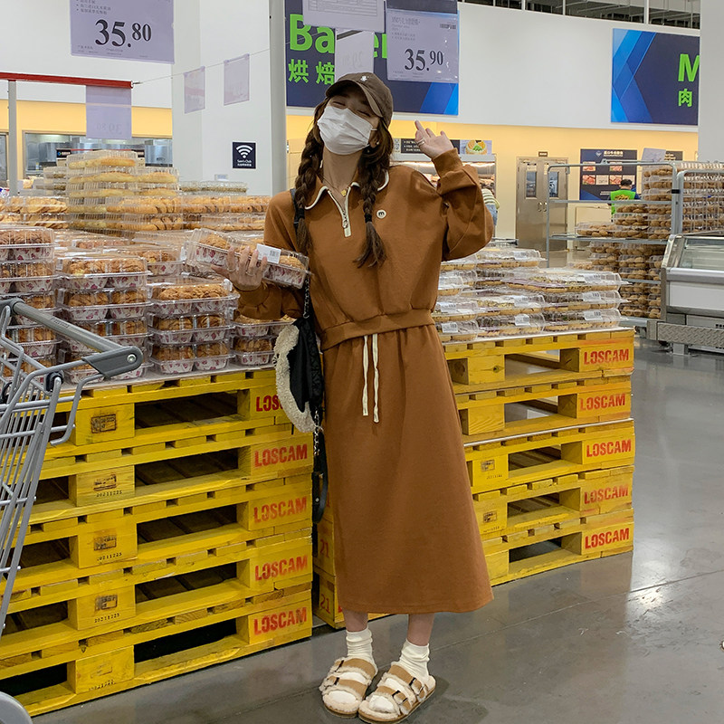 现货休闲宽松卫衣套装女港味高腰显瘦半身裙297-8052-P145-K198,女装套装/套裙,艾艾淮淮