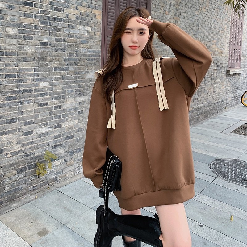 现货慵懒范中长卫衣裙配披肩297-8056-P115-K168,女装卫衣/绒衫,艾艾淮淮