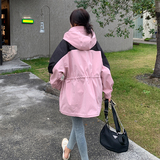 现货复古港风韩系粉色短外套297-035，女装风衣，艾艾淮淮