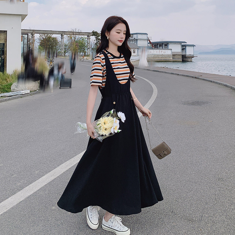 现货新款两件套彩条套装裙297-116-P125-K178,女装套装/套裙,艾艾淮淮
