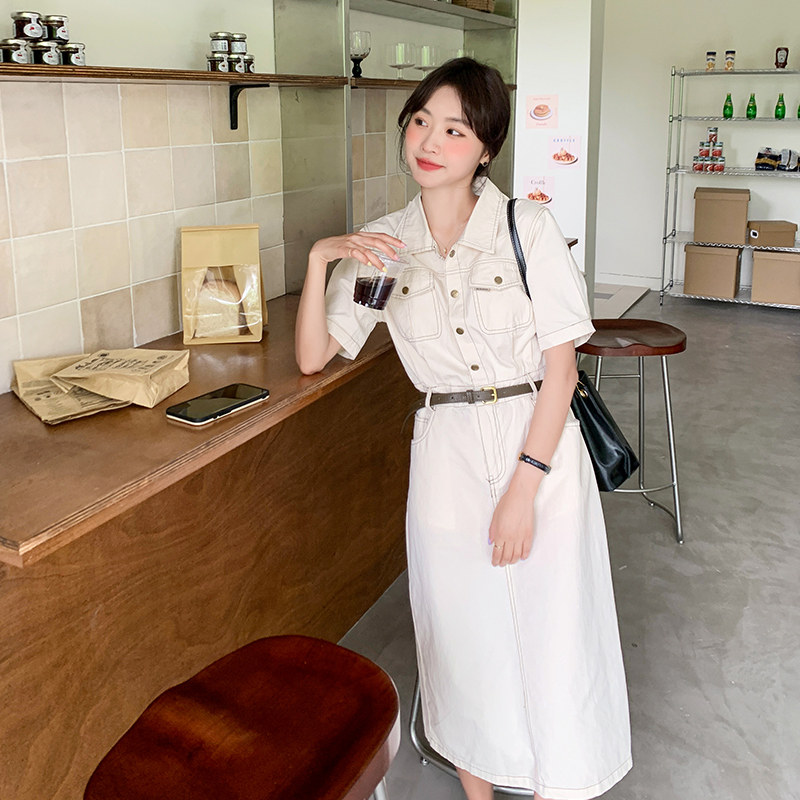 现货重工小众设计感衬衫连衣裙297-172-P125-K178,女装连衣裙,艾艾淮淮
