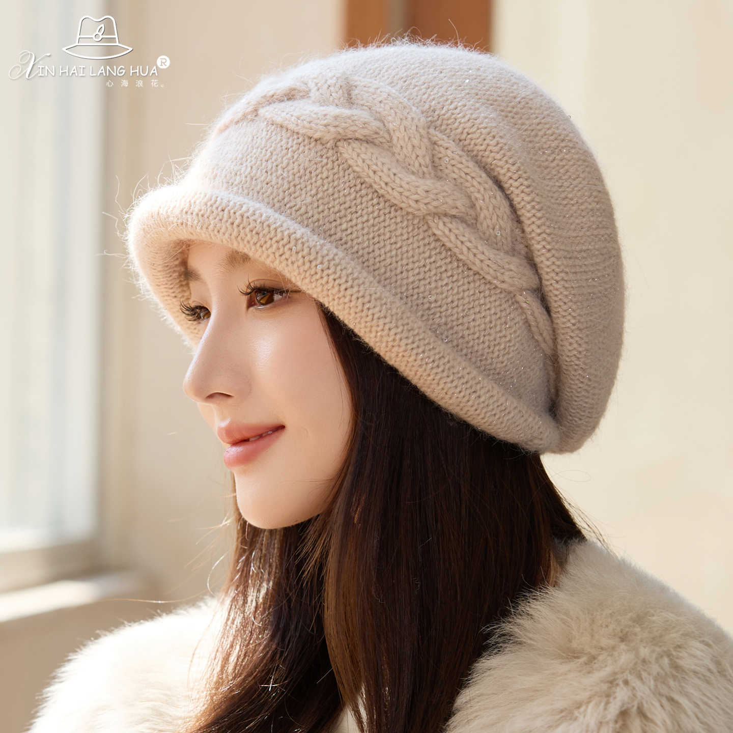 毛线帽子女妈妈新款休闲洋气冷帽