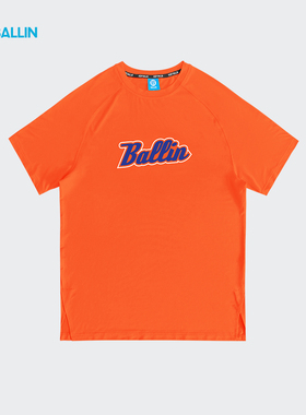 BOUNCE官方夏季BALLIN基础投篮长袖T恤健身跑步圆领运动短袖男子