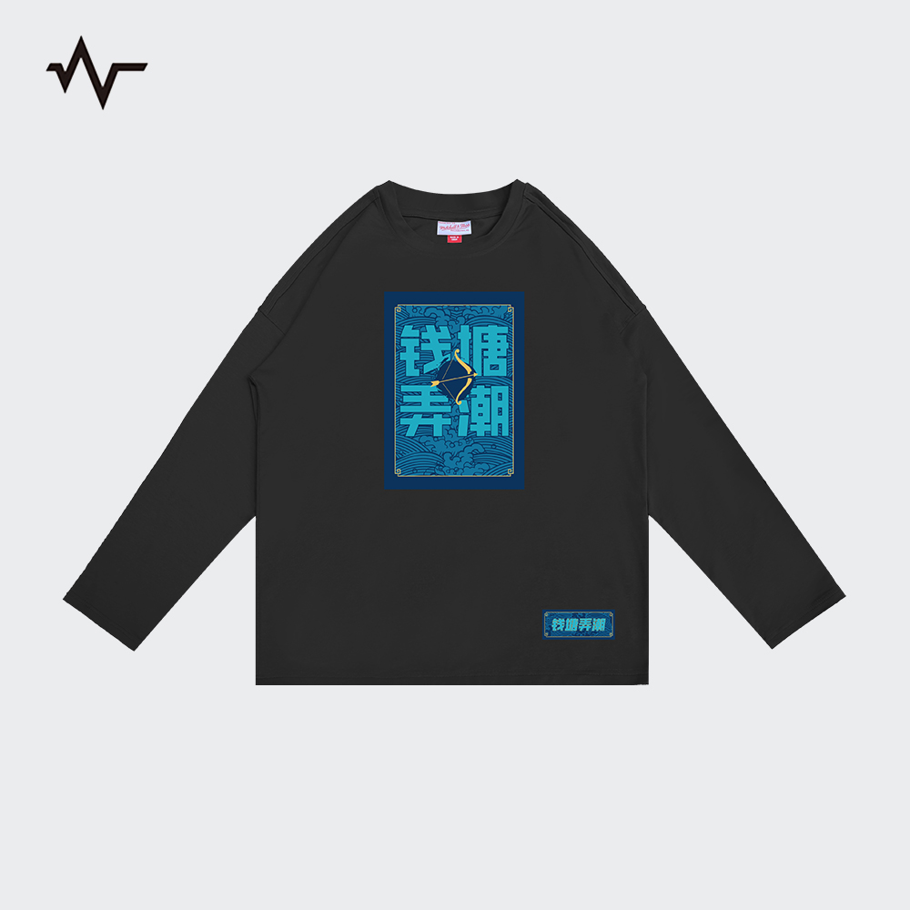BOUNCE X MITCHELL&NESS 钱塘弄潮潮流印花T恤 短袖/长袖 男女