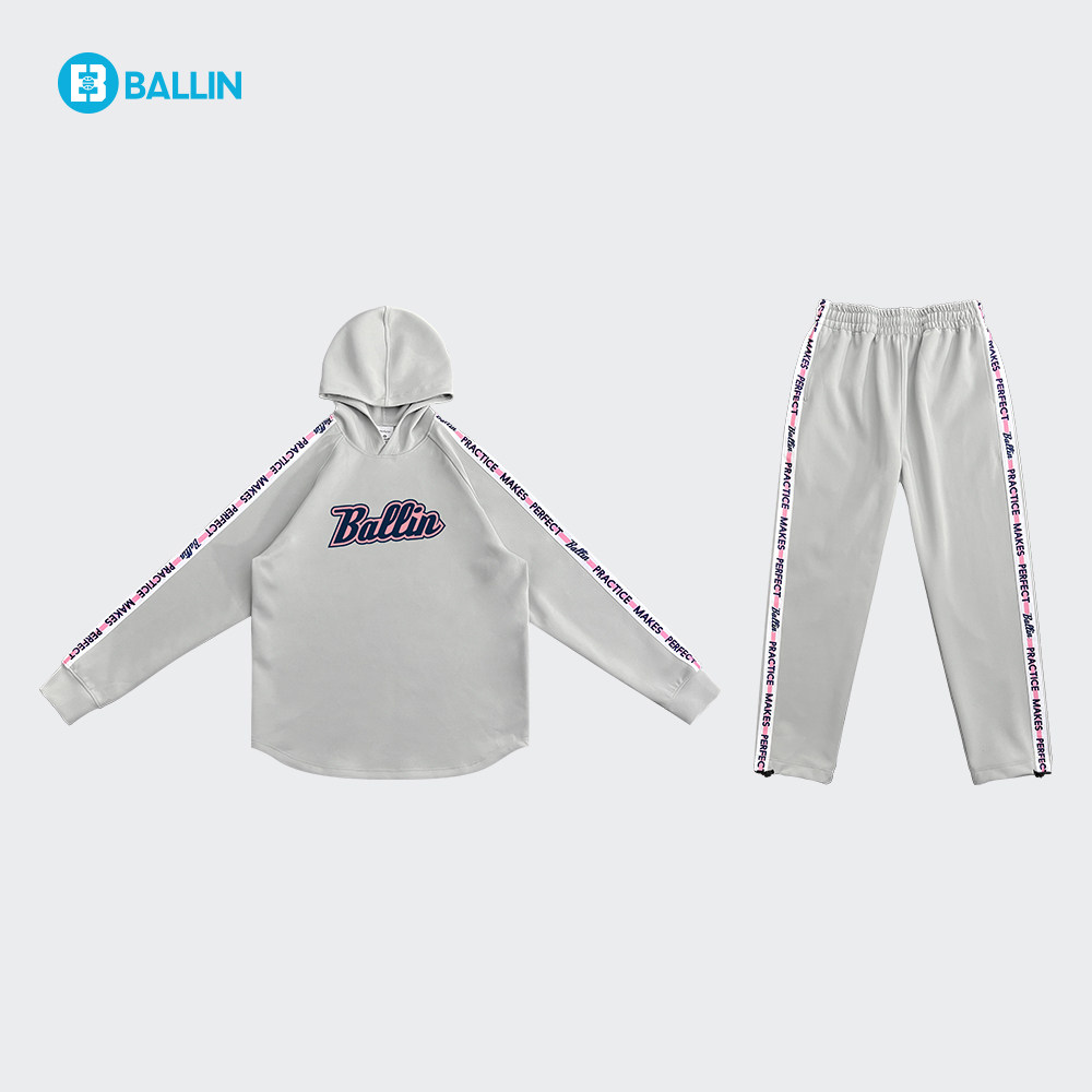 BALLIN定制训练出场服套装连帽卫衣运动长裤训练长袖男女热身服装