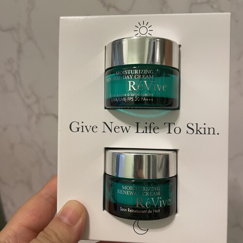 美国奢润更新 revive绿瓶翡翠面霜日霜晚霜各15ml套装 滋润修复