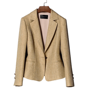 艾薇诺伊优雅知性小香风西装外套女2024秋装新款通勤修身显瘦上衣