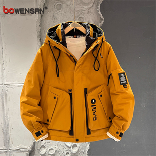 高端冲锋衣羽绒服男士2025新款爆款秋冬季高级感痞帅加厚外套男款