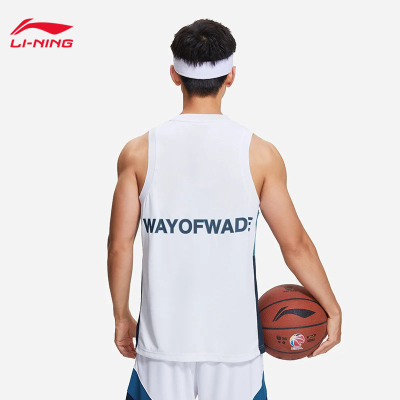 LI NING 농구 저지 WADES WAY 남자 저지 게임 탑 빠른 건조 민소매 조끼 스포츠웨어 AAYS041