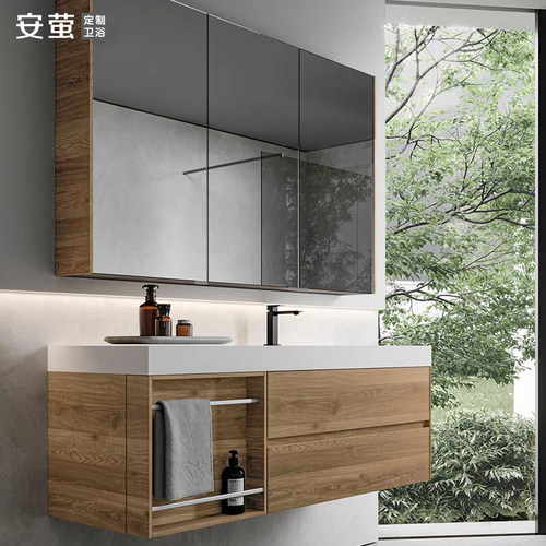【高端定制】安萤实木浴室柜专家