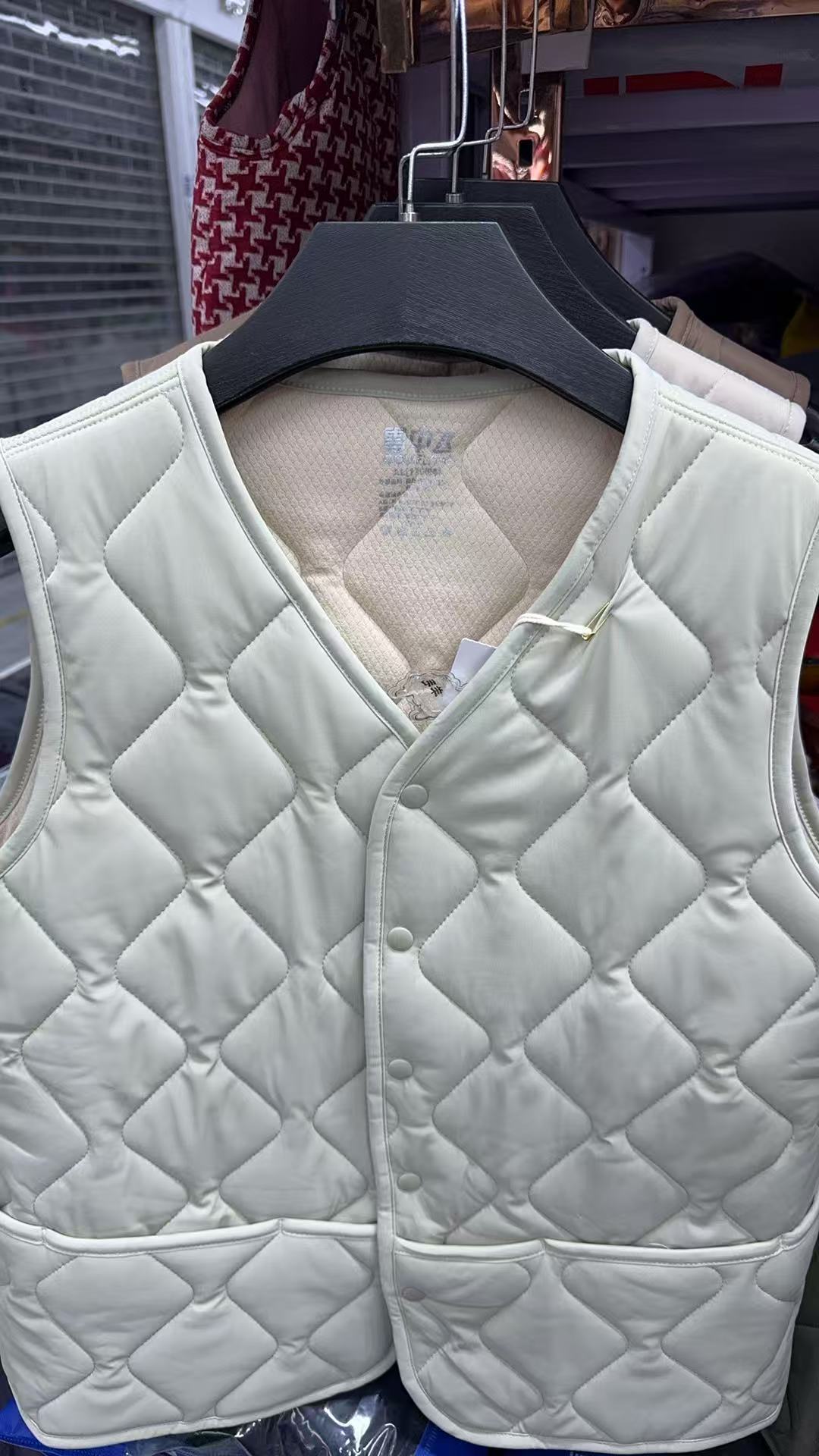 雪&飞线下同款羊毛保暖马甲女冬季加绒加厚内搭背心百搭内胆坎肩