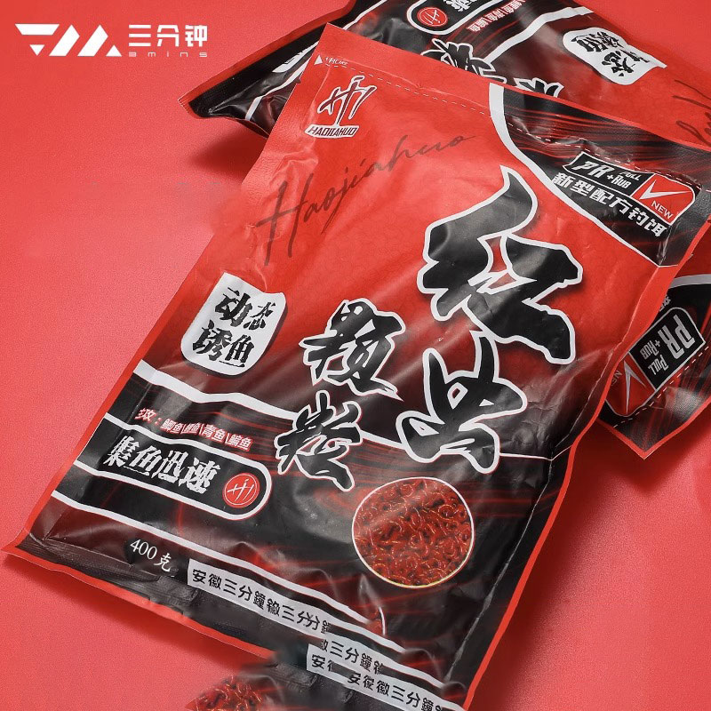 红虫蚯蚓颗粒饵料钓鱼打底