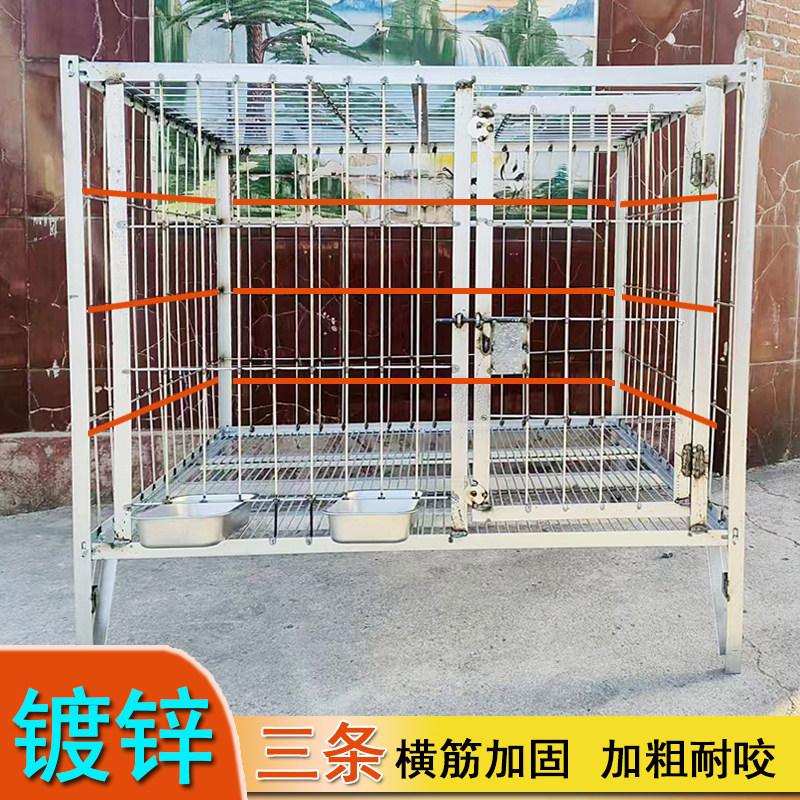 镀锌实心钢筋角铁狗笼子中大型犬加密狗场室外抗咬繁殖犬舍马犬