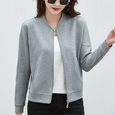 拉链卫衣女开衫棒球服