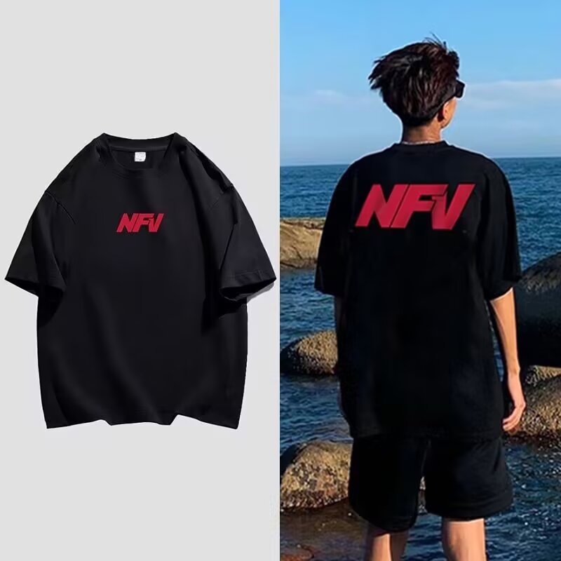 夏季新款欧美式街头潮牌字母印花纯棉短袖男生hiphop潮流圆领T恤
