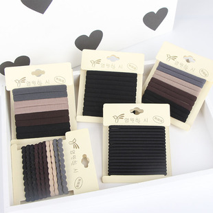 皮筋女发绳头饰高弹力黑色简约韩版百搭清新发圈扎头发头饰不伤发