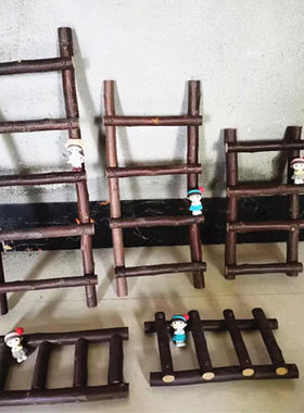 创意手工小木棍干树枝落地摆放复古装饰架子幼儿园环创布置道具