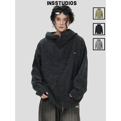 INSstudios幻彩马海毛连帽毛衣