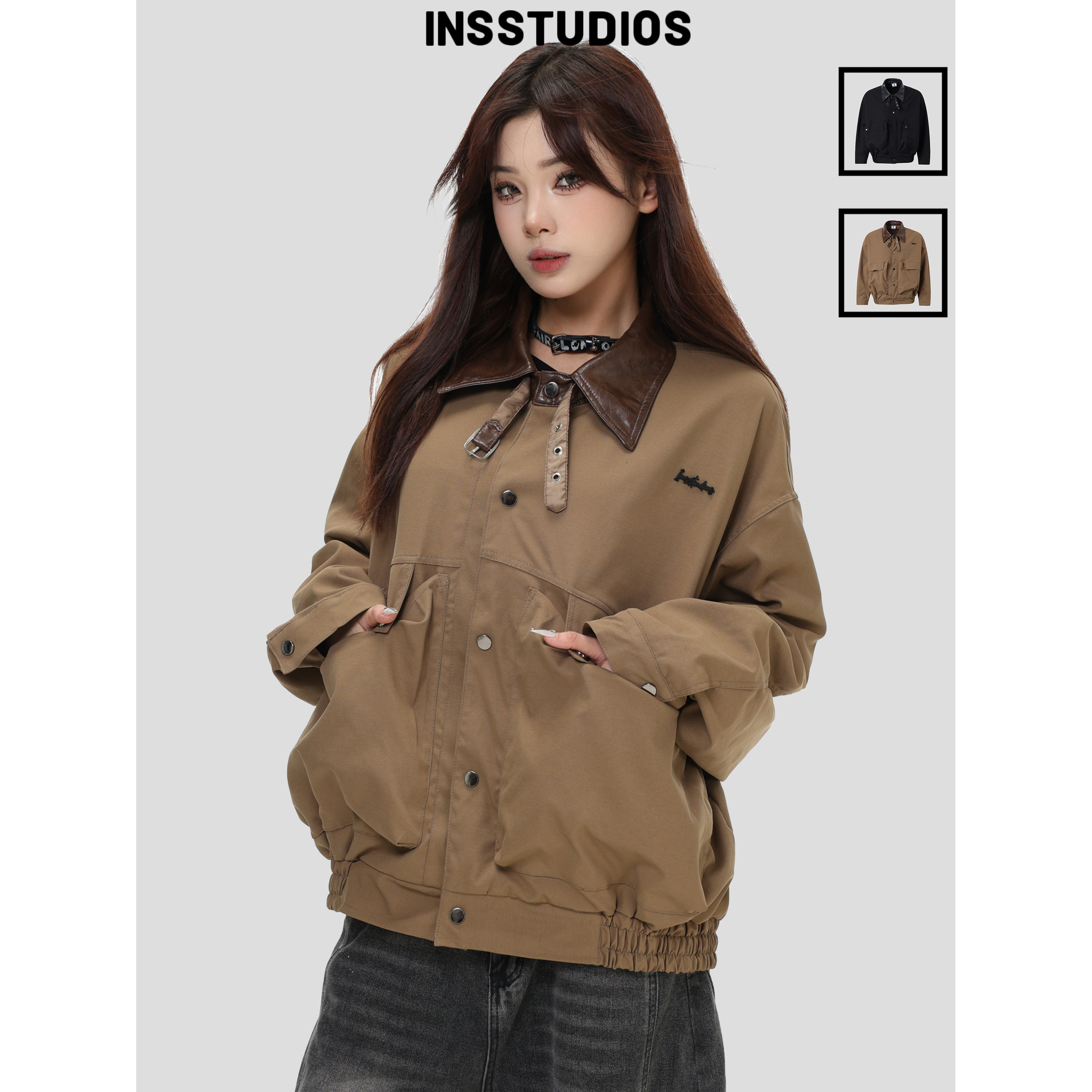 INSstudios巴恩风大口袋工装外套