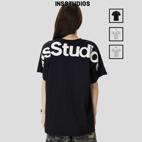INSstudios后背贴布绣LOGO短袖