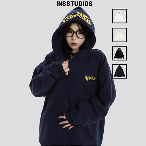 INSstudios手写刺绣开衫卫衣