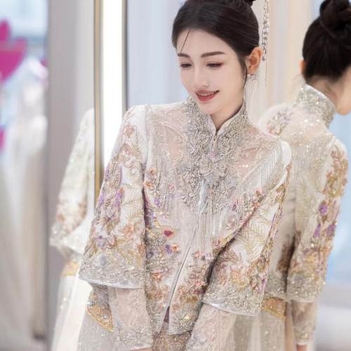 马来褂媛菲莎妮中式秀禾服新款