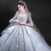 布莱德 天鹅 2025新款 重工欧式 新娘结婚婚纱宫廷公主大拖尾女