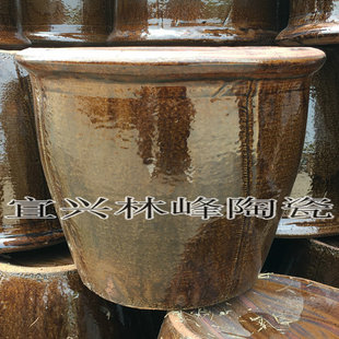 45斤水容量粗陶小水家用腌肉腌菜瓦缸 宜兴陶器 土陶缸