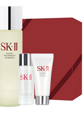 【红色爱心多礼盒】神仙水清莹露洁面护肤套装