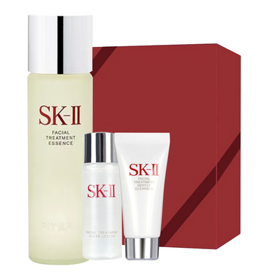 【红色爱心多礼盒】神仙水清莹露洁面护肤套装