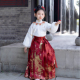 新中式 洛竹中国风织金马面裙套装 儿童女童汉服国庆节春秋2026新款